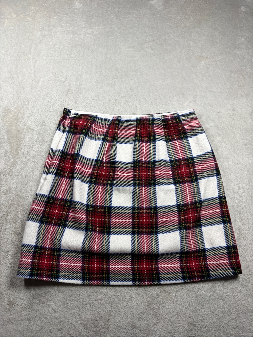 NWT Abercrombie & Fitch Wool Blend Plaid A line Academia Holiday Mini Skirt S - Picture 11 of 16